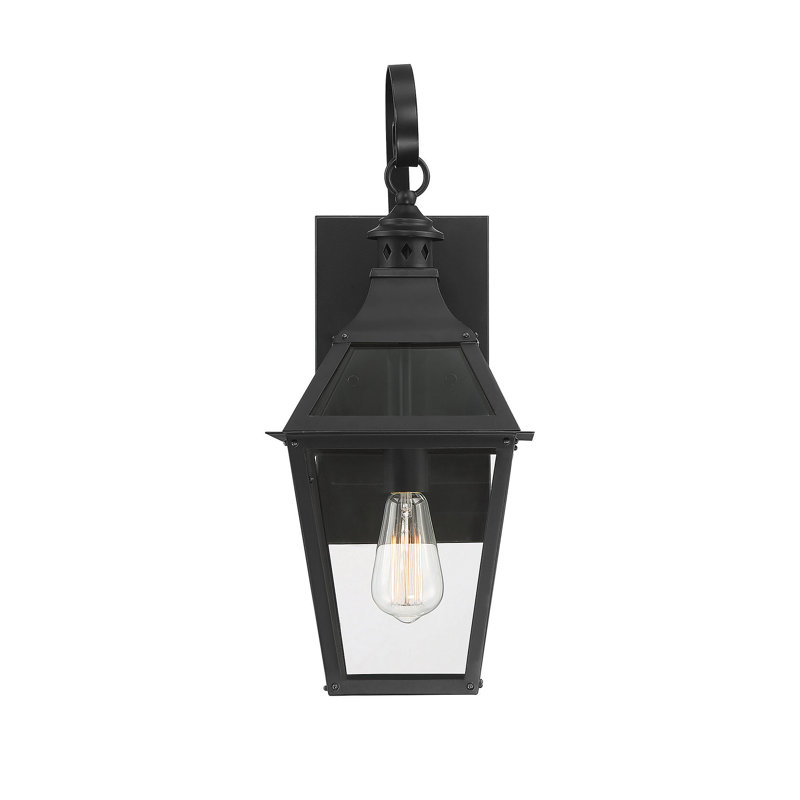 Emie Jackson 1 lumière en noir mat avec reflets dorés, H 22,4 po x l 9 po x P 9,9 po