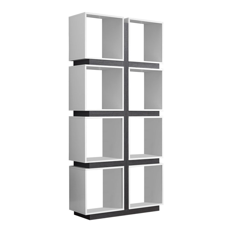 Bibliothèque, bibliothèque, étagère, 5 niveaux, H 71 po, bureau, chambre à coucher, stratifié
