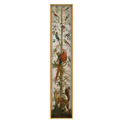 Tropical Vertical Painting 4 Framed Print Canvas
