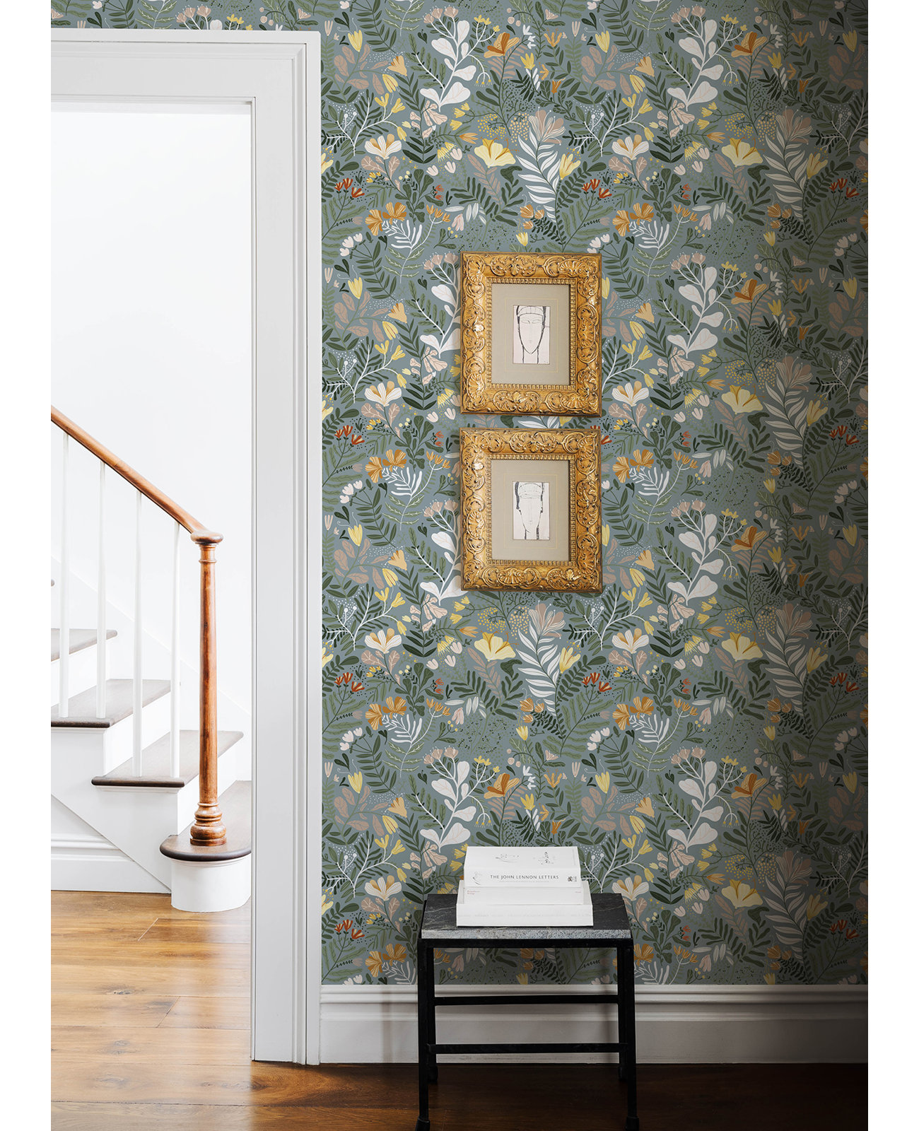Kathryn Wallpaper, Green/Yellow/Cream