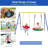 Gymax Metal Blue/Yellow Swing Set Hardware with Mounting Hangers