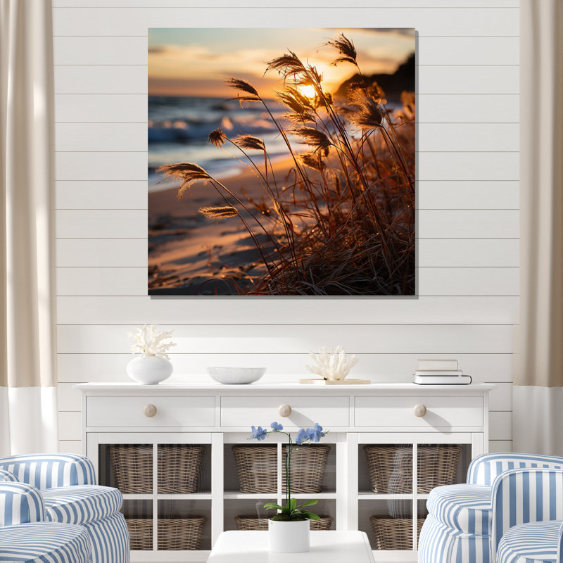 " Beach Breeze At Sunrise IV ", Wrapped Canvas, 16" H x 16" W