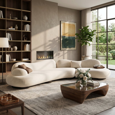 5 Seater Suede Sofa