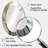 White And Gold Marble Abstract III - White Oval Wall Mirror Decor-1378431036