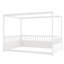 Lit pour adolescent simple / double de 77 po de largeur, lit à structure en bois massif, lit à baldaquin avec clôture-1469512685-1469512686