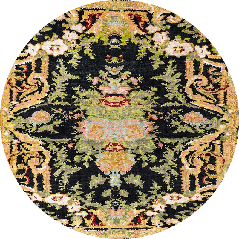Abstract Indoor Rug, Round 3'