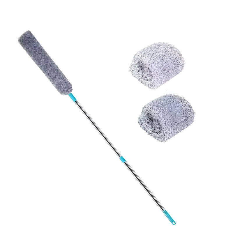 Outils de nettoyage rétractables avec 2 chiffons à poussière