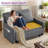 Extra-long 3-in-1 Pull-out Sofa Bed With Usb Charging & Adjustable Back – Convertible Sleeper For Small Spaces,-773990190