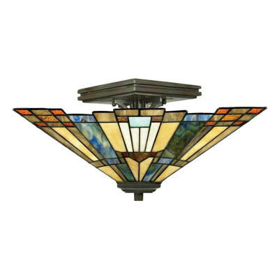 Riehle Glass Semi Flush Mount