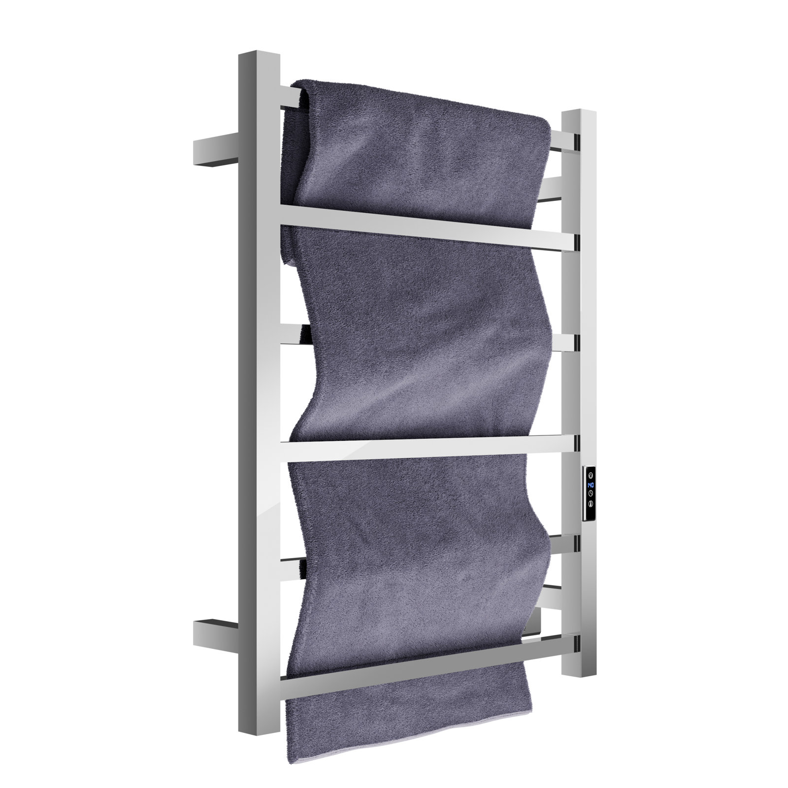 Charles Series Wall Mounted Electric Towel Warmer, Polished Chrome