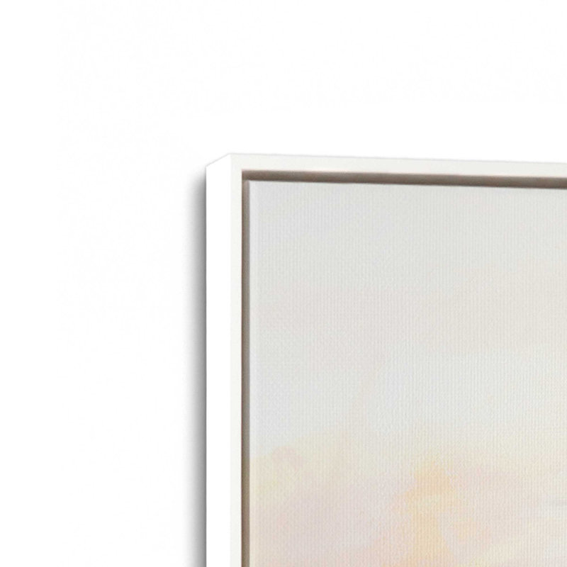 Ensemble de 2 champs de lumière pastel, H 17 po x l 34 po, Cadre flottant blanc opaque