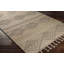 Tapis beige en laine et en jute tissé à la main Damron-907411130