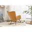 Chaise berçante kaki avec rembourrage en mousse - structure en bois d'eucalyptus, tissu doux, dossier, capacité de 250 lb, salon / chambre à coucher pour pièce remplie, base, moderne