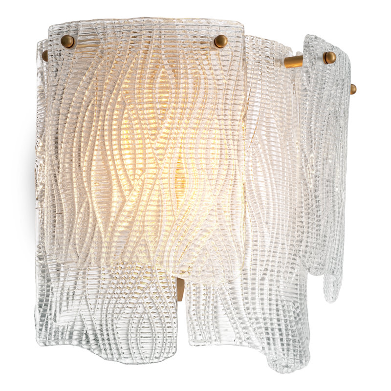 Wall Lamp Asinara Clear Textured Glass