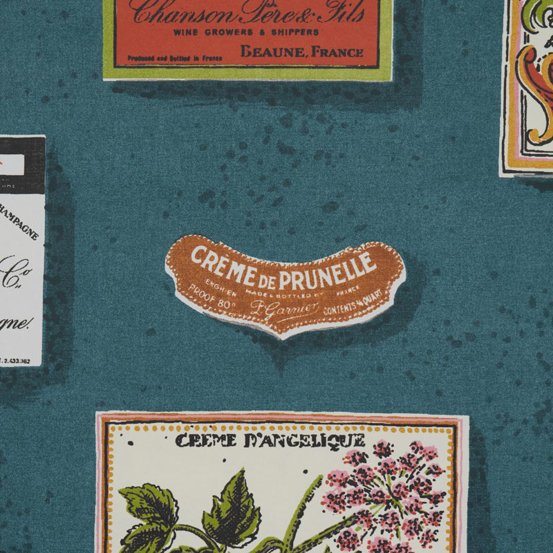 Schumacher x Backdrop Salud Wallpaper, Grotto Blue