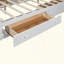 Lit en bois avec armoire, tablette et prises tout-en-un