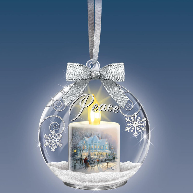 Ornement en verre Thomas Kinkade Peace