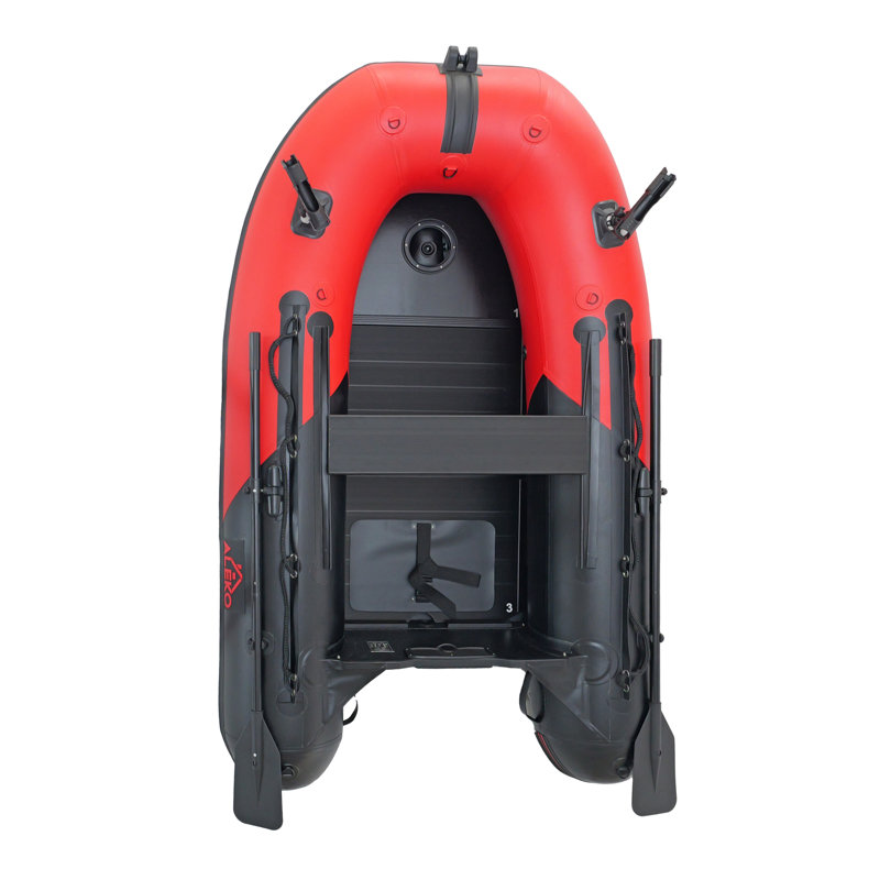 Red and Black Aluminum Deck Inflatable Fishing Boat