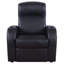Fauteuil inclinable noir rembourré avec porte-gobelet
