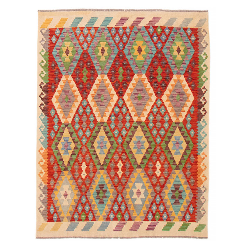 Tapis unique rouge de 5 pi x 6 pi 6 po Dunlo