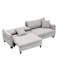 Velours côtelé gris polyvalent pour différentes occasions - utilisation avec deux coussins décoratifs et une maison confortable-1336615118