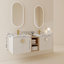 Meuble-lavabo de 60 po avec portes à fermeture en douceur avec lavabo et petites tablettes de rangement.-609800112