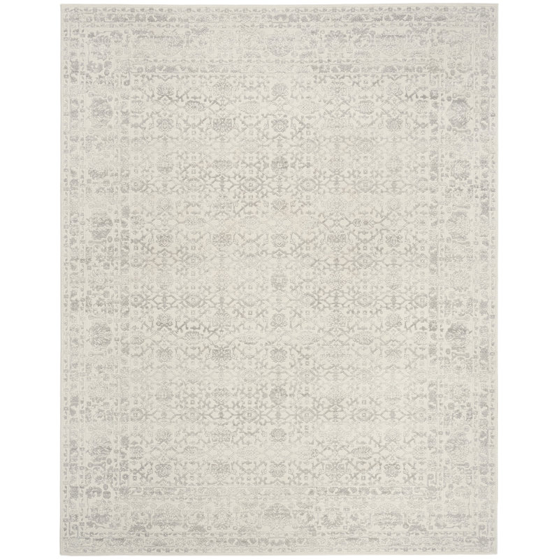 Tapis d'intérieur gris Nourison Grace 5 pi 3 po x 7 pi 3 po, Rectangle 5 pi 3 po x 7 pi 3 po