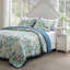 Ensemble de courtepointe 2 pièces Greenland Home Fashions Pavona Jade 68 x 88 + 20 x 26-1377072532