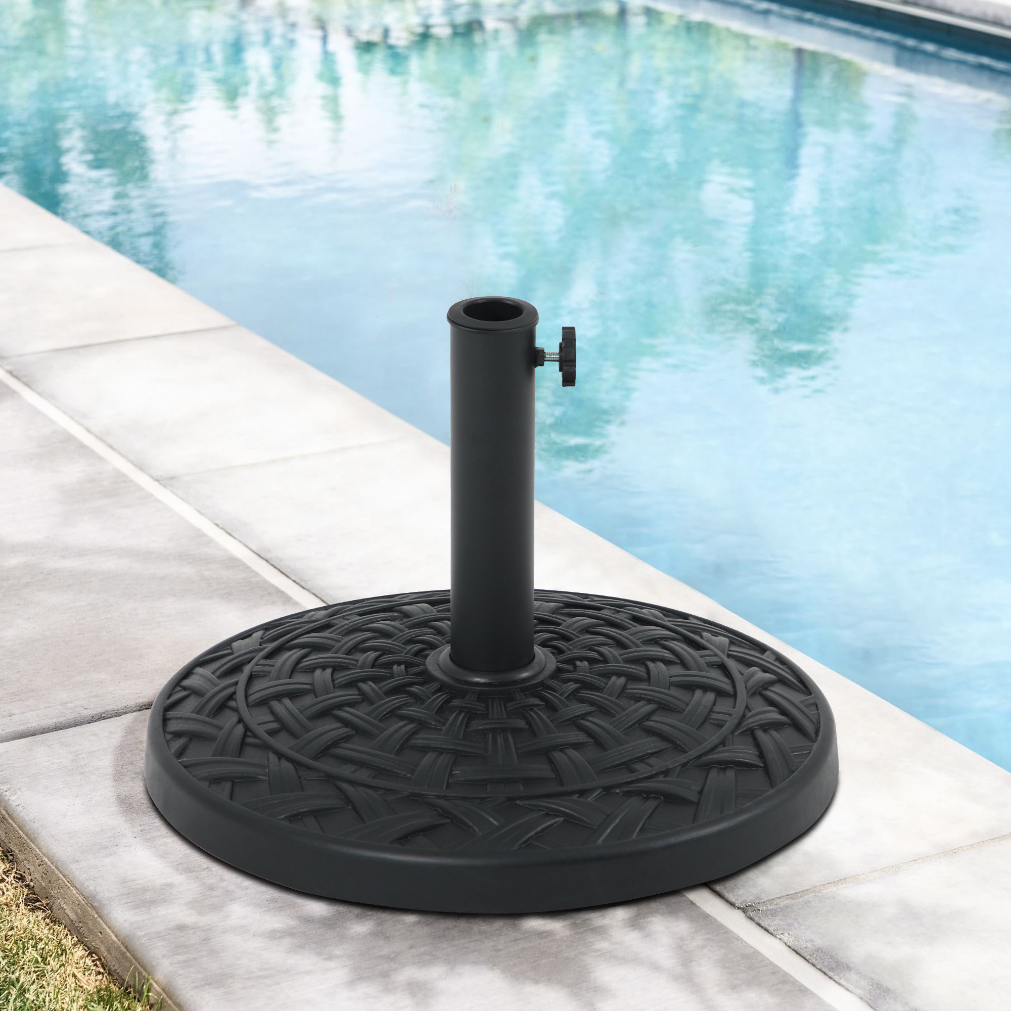 Charlton Home® Cequan 26 Lb. Resin Free Standing Umbrella Base ...