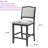 Dining Chairs, Counter Height Bar Chair with Solid Rubber Wood Frame (Set of 2)-600807718