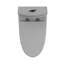 Toilette moderne une pièce à chasse double 1,1 / 1,6 GPF Reno en gris glacier (siège inclus)-94481061