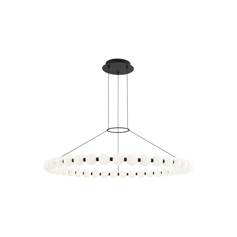 Orbet 1 - Light LED Chandelier, Nightshade Black, 2.8" H x 42" W x 42" D