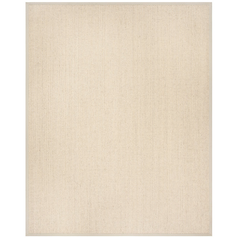 Tapis de couleur unie en laine et sisal Goffe, Rectangle 8 pi x 10 pi