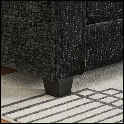 Canapé modulaire en forme de L de 99 pouces avec repose-pieds mobile, revêtement en chenille moelleux pour le confort et le style d'un salon moderne