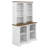 Two-Piece Tall Cabinet, Modern Bookshelves With Storage Shelves, Freestanding Open Display Shelf With Anti-Tip Device-761012182