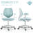 Computer Chairs with Armrest and Footrest Mesh Ergonomic with Adjustable Height Swivel Safe Sit-Locking Casters, Blue-127123286