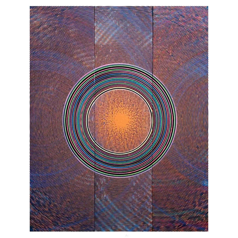 Surface Acrylic Painting by Ghanshyam Gupta - 47" x 38" Contemporary Abstract Art for Modern Home Decor