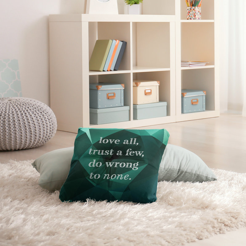 Coussin intérieur / extérieur Do No Wrong, Émeraude, H 26 po x l 26 po