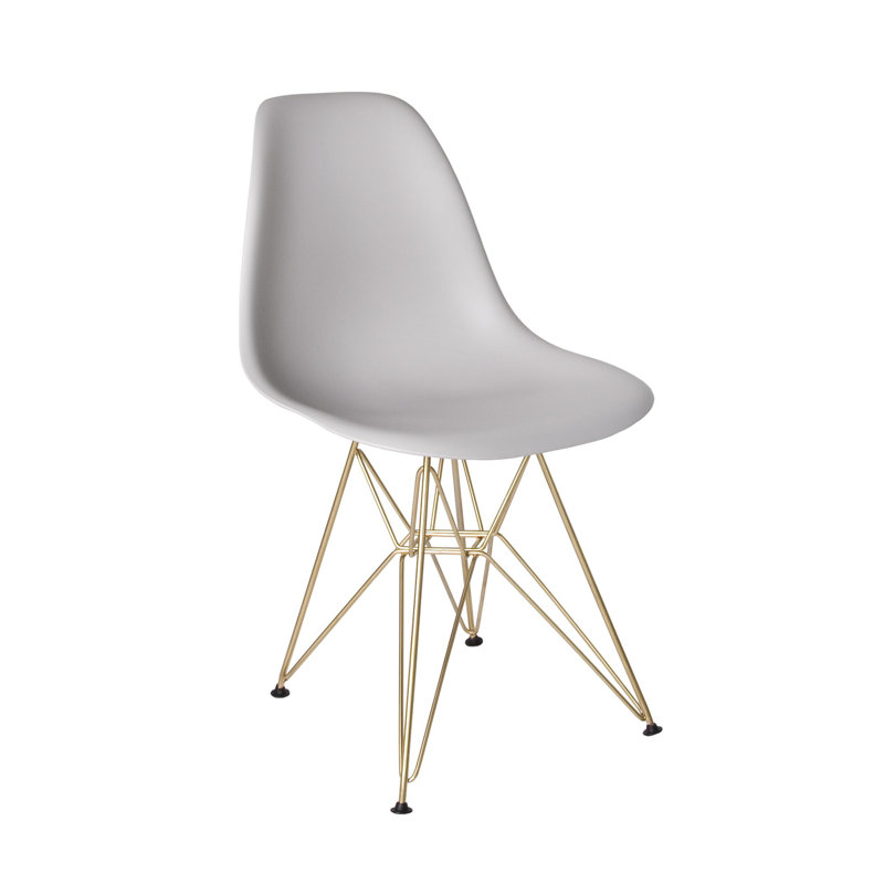 Chaise d'appoint Loie Pays-Bas, Gris moyen, Doré, 4