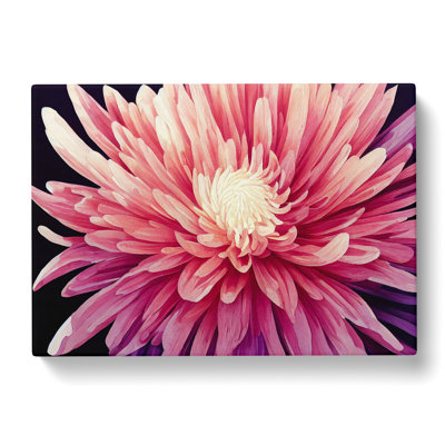 Joyful Chrysanthemum Flower - Wrapped Canvas