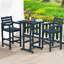 Ensemble de 4 tabourets de bar pour patio avec accoudoirs et repose-pieds-742591084