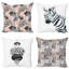 Ensemble de housse de coussin 4 pièces Exotic Leaves and Zebra-57387757