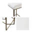 Tabouret de comptoir sans dossier H 26 po - minimaliste et frais. Base en métal bronze, siège rembourré pour plus de confort. Assemblage requis, outils inclus dans le paquet Base rembourrée de 26 po avec espace de loisirs requis
