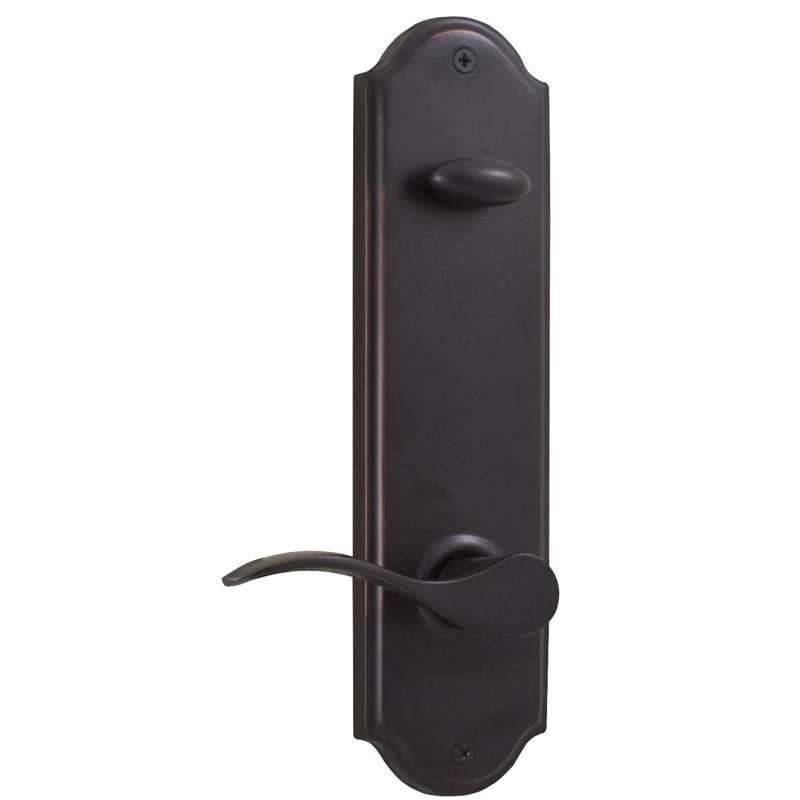 Interior Lever With Deadbolt Entry Set, Left, Oil Rubbed Bronze