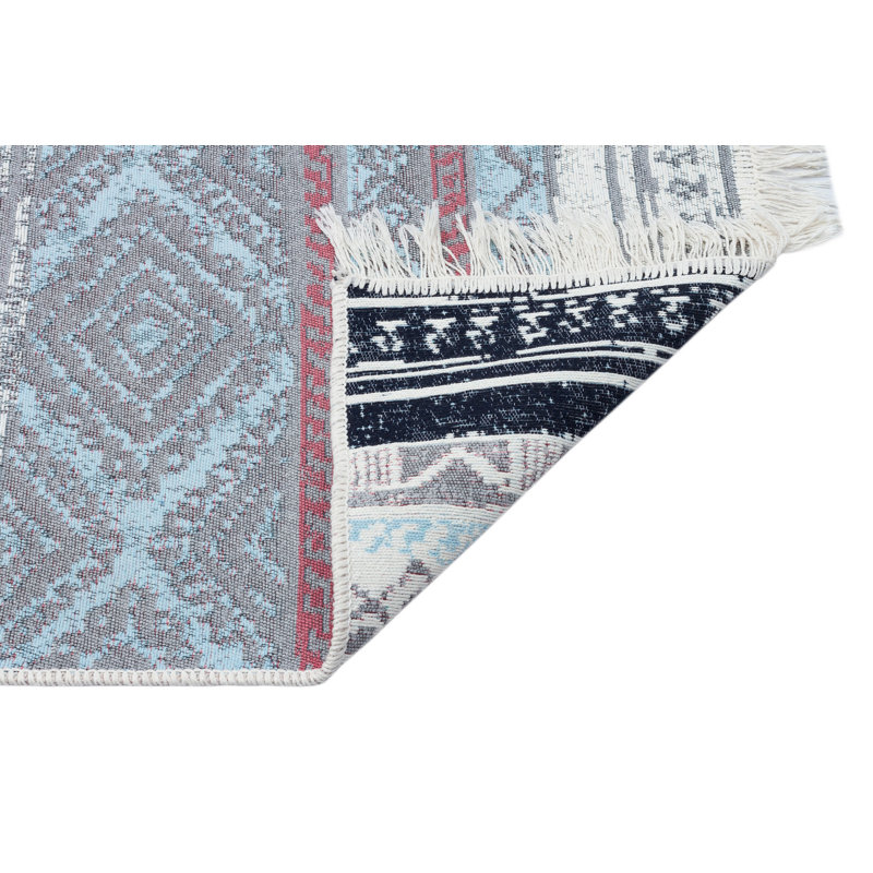 Tapis gris / violet Mesut, Rectangle 5 pi 3 po x 7 pi 7 po