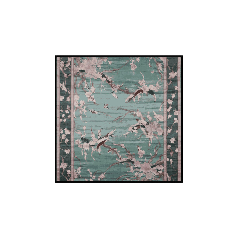 Machine Washable Gray Area Rug, Square 6'