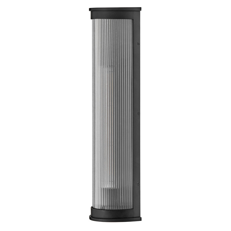 Grande lanterne murale Hinkley Bluffton, 24 po de hauteur, En haut, Noir