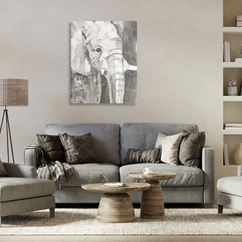 «Rustic Abstract Elephant», art mural par Nan, H 40 po x l 30 po