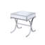 Table de bout abstraite en bois massif