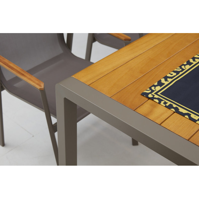 Garden Table & Chairs Set, 8, H 29,475 po x l 39,3 po x L 78,6 po